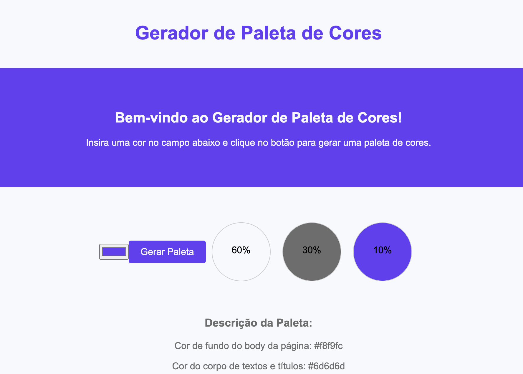 Gerador de Paleta de Cores Profissional 60% 30% 10%