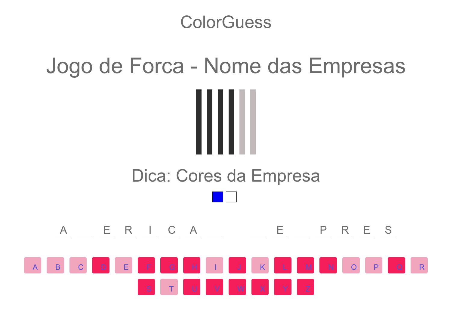 ColorGuess: Adivinhe as Empresas