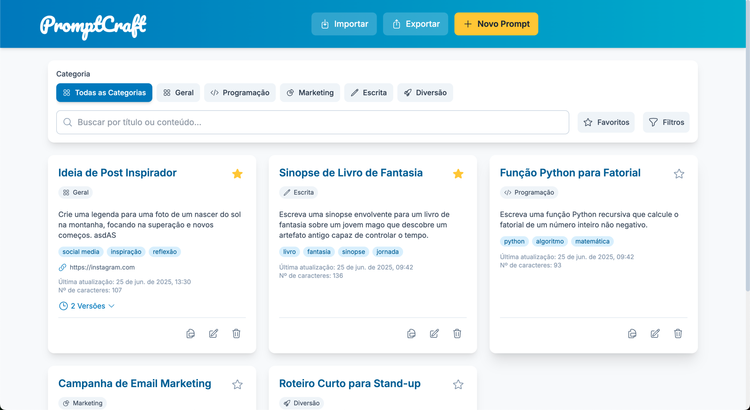 PromptCraft: Organize suas ideias de IA e turbine sua produtividade!