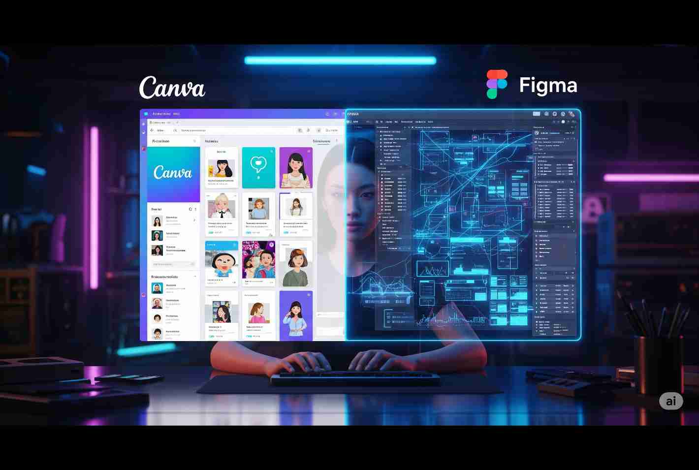 Canva vs. Figma com IA: O Guia Definitivo para 2025