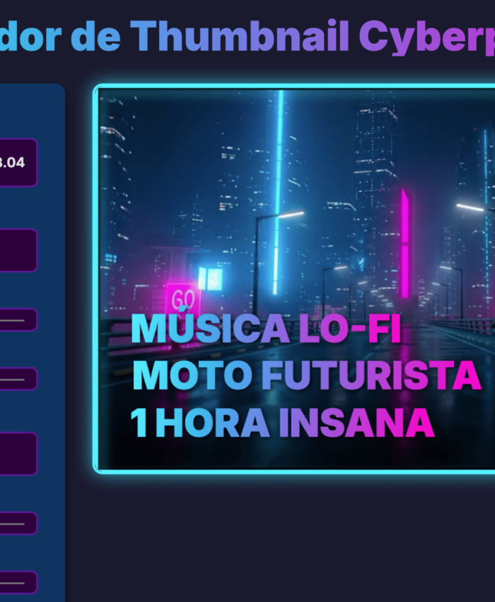 ⚡️ Dê um UP no seu YouTube com o Gerador de Thumbnails Cyberpunk GRÁTIS! 🚀