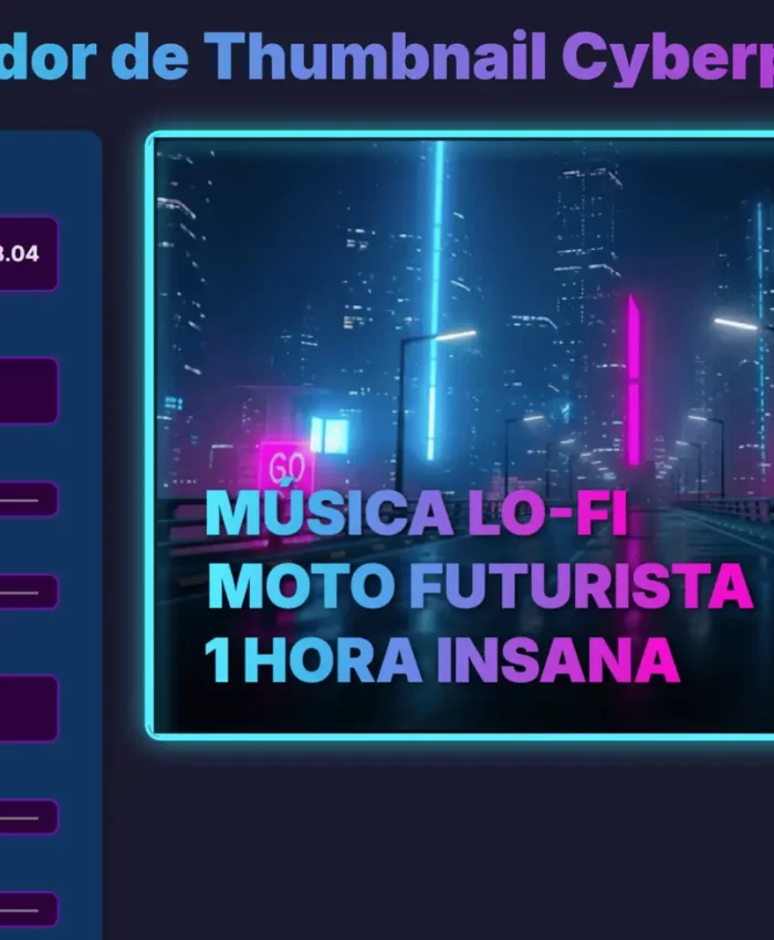 ⚡️ Dê um UP no seu YouTube com o Gerador de Thumbnails Cyberpunk GRÁTIS! 🚀