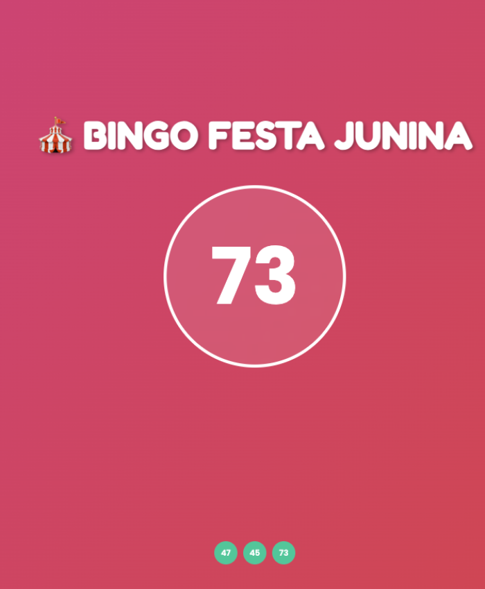 Como funciona o gerenciador online gratuito para bingo de festa junina com modo apresentação e narração por voz?