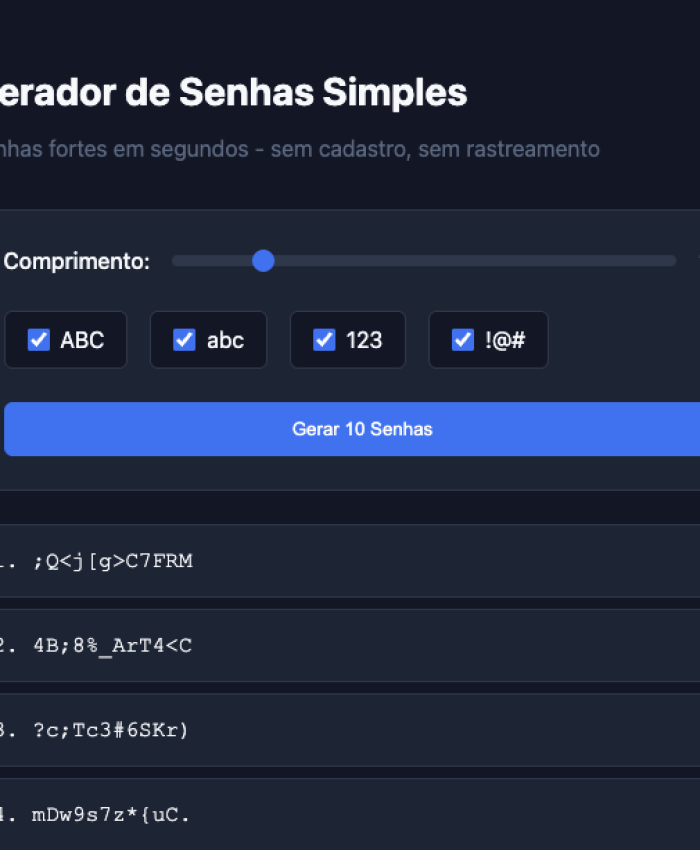 Gerador de senhas