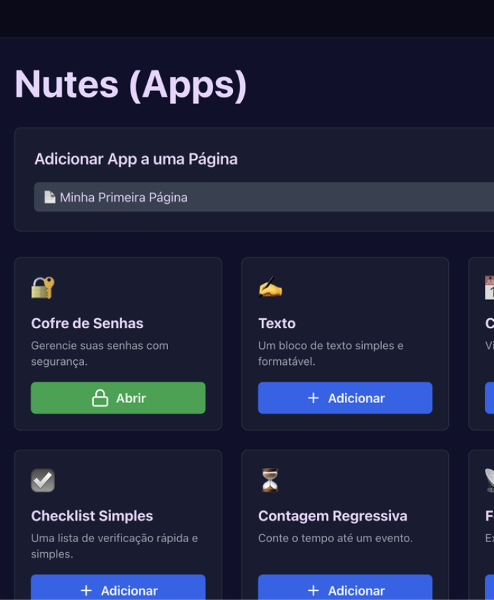 🥜🍞 O primeiro template do Nutelook que organiza sua vida 100% offline e seguro no seu dispositivo